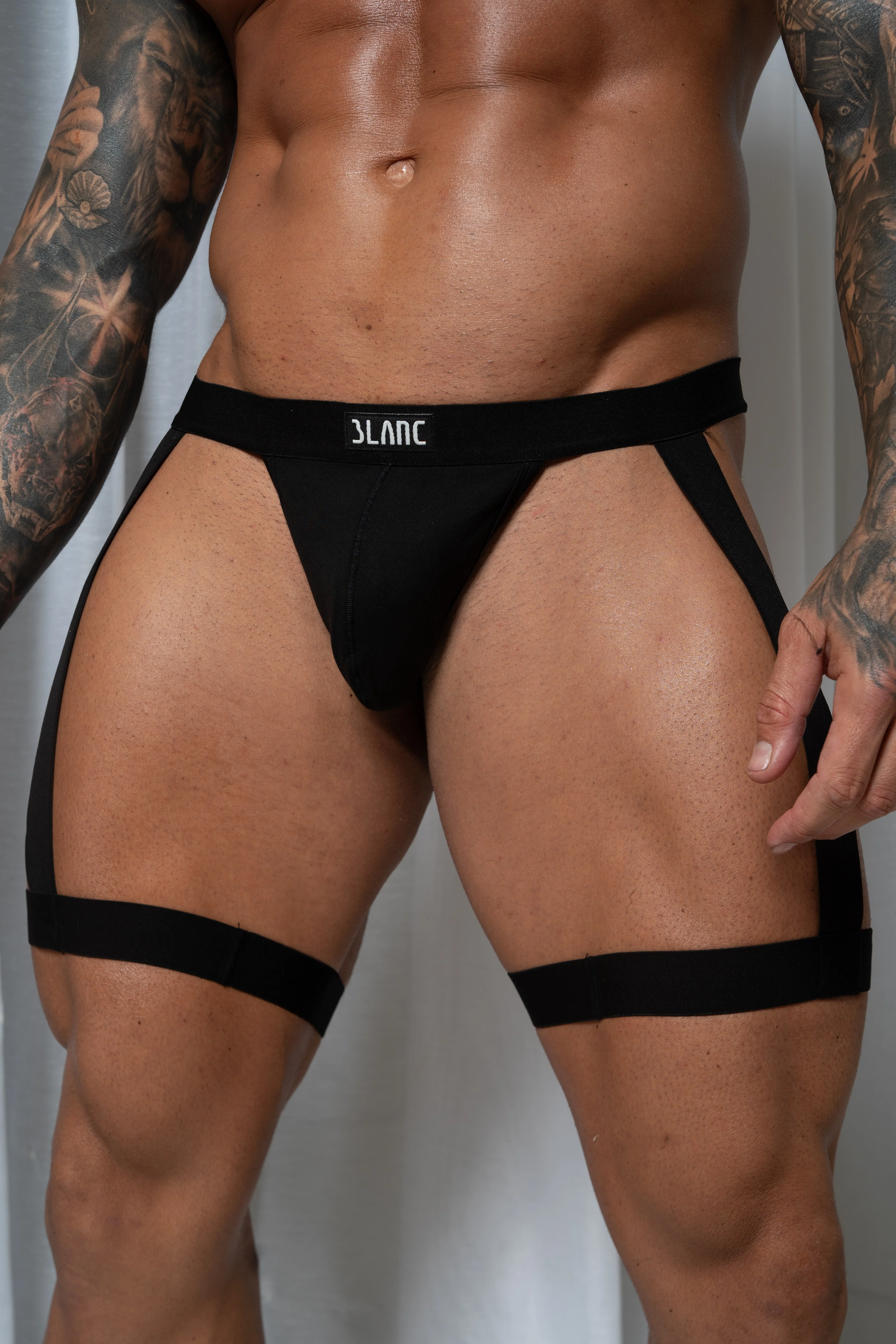RICO GARTER THONG - BLACK - Image 3
